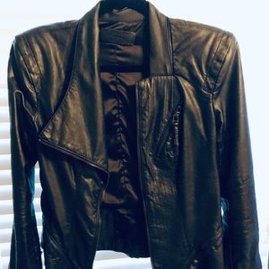 Blank NYC faux leather moto jacket